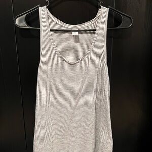 Old Navy Black and White Striped Tank Top
